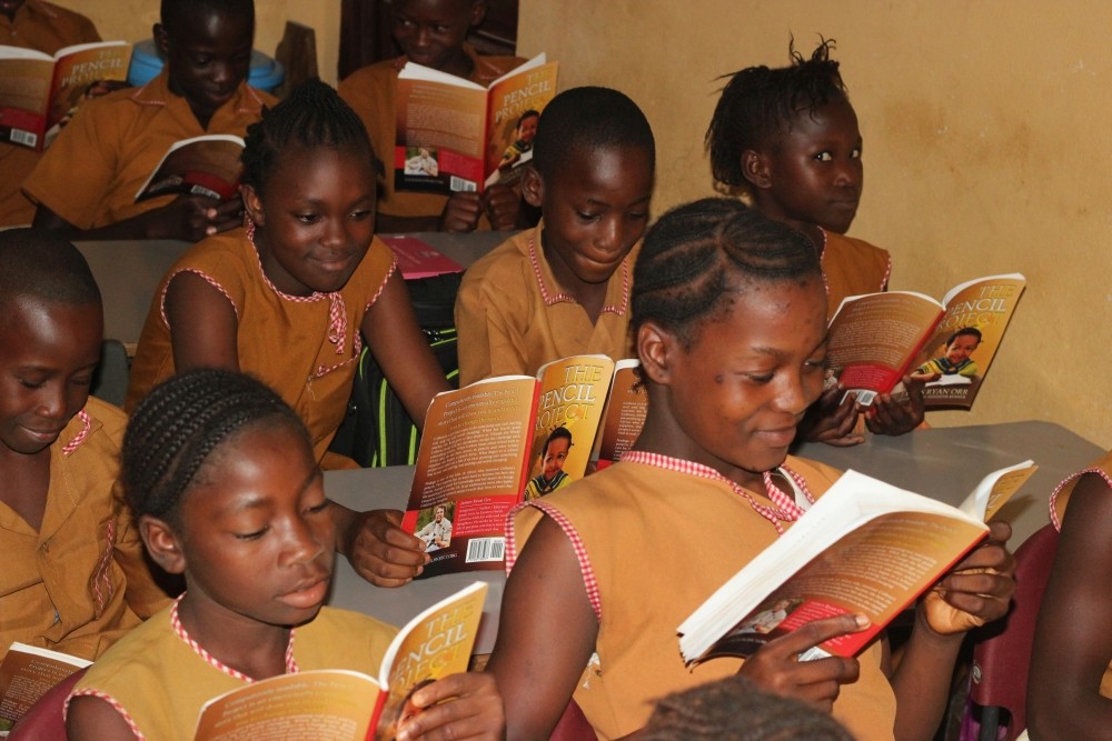 Students reading books