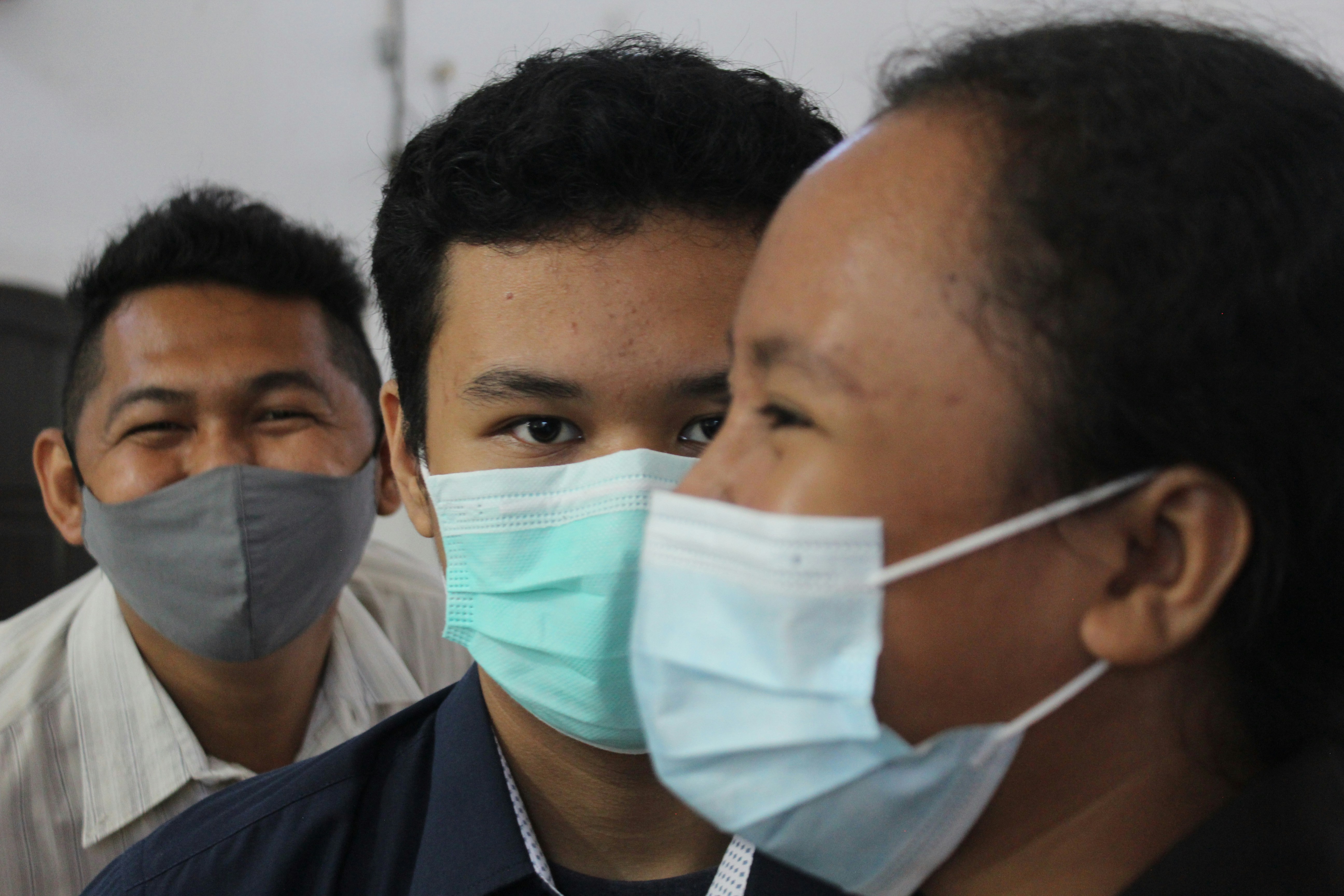 health workers in nose mask