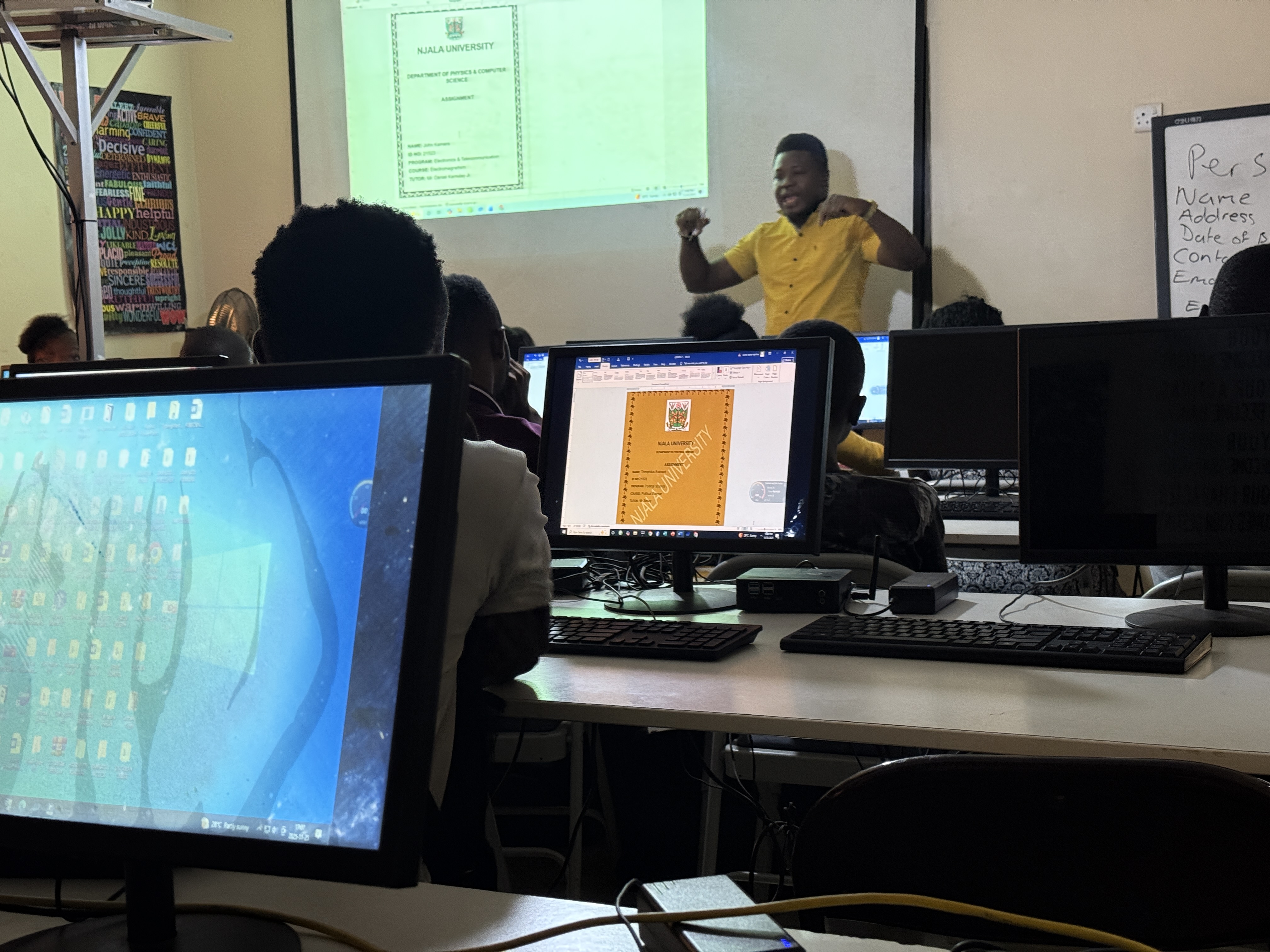 Daniel, Develop Africa's head of IT teaching students how to build a strong resume