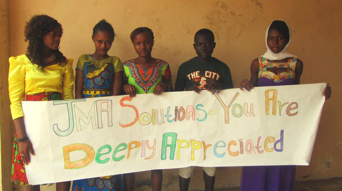 (c) Develop Africa. JMA Solutions supports Develop Africa on an ongoing basis, and beneficiaries are thankful