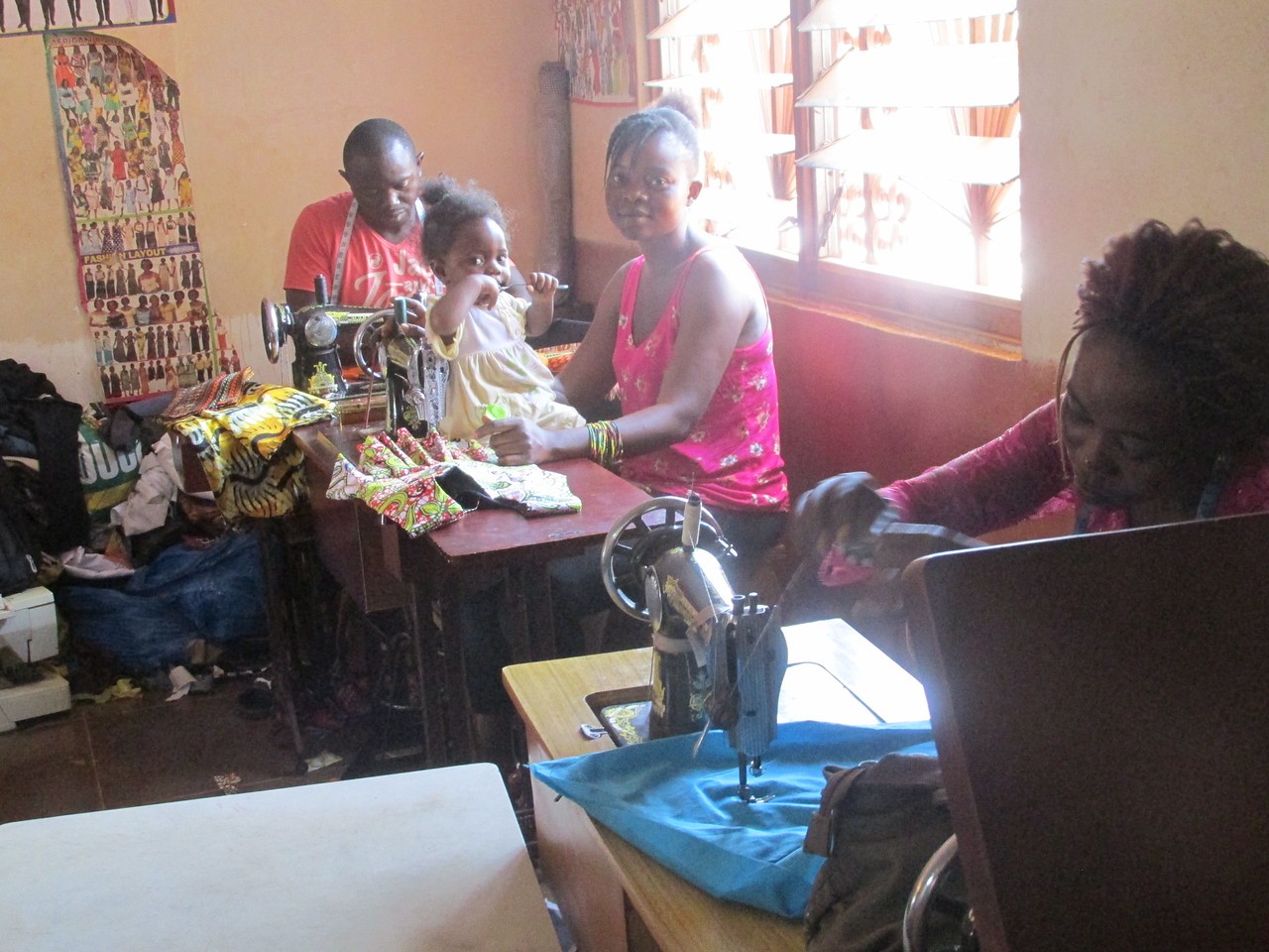 (c) Develop Africa. Tailoring training organized by Develop Africa